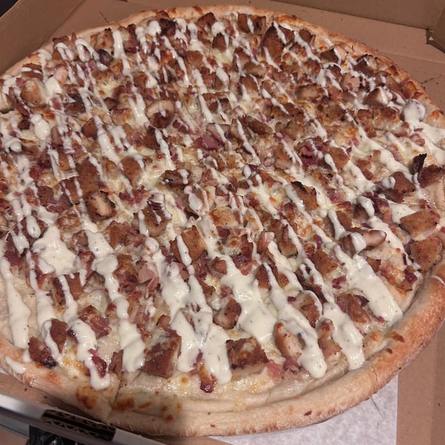 Chicken Bacon Ranch Pizza.